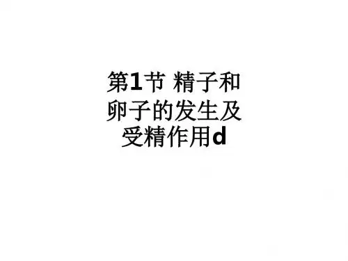 第1节 精子和卵子的发生及受精作用dppt课件