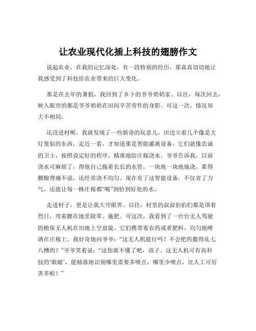 让农业现代化插上科技的翅膀作文