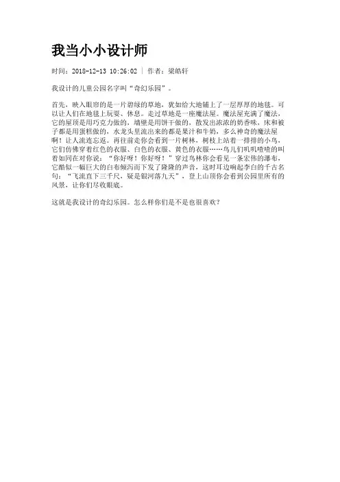 我当小小设计师