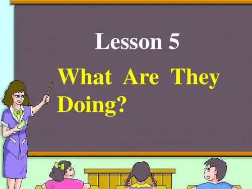 五年级下英语课件-Lesson 5 What Are They Doing_冀教版