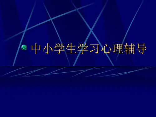 中小学生学习心理辅导ppt课件