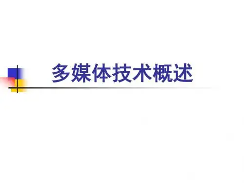 《多媒体技术概述》PPT课件