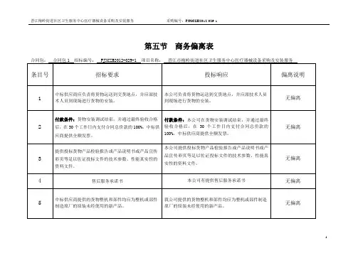 偏离表