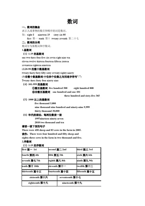 英语数词