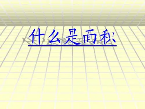 北师大版三下《什么是面积》PPT