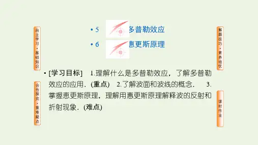 高中物理第十二章5+6多普勒效应惠更斯原理课件新人教版选修3_4