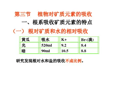 第三章  植物的矿质与氮素营养(3,4,5,6)