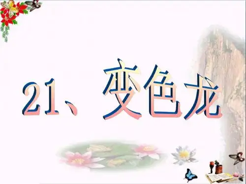 六年级科学上册变色龙精选教学PPT课件1青岛版