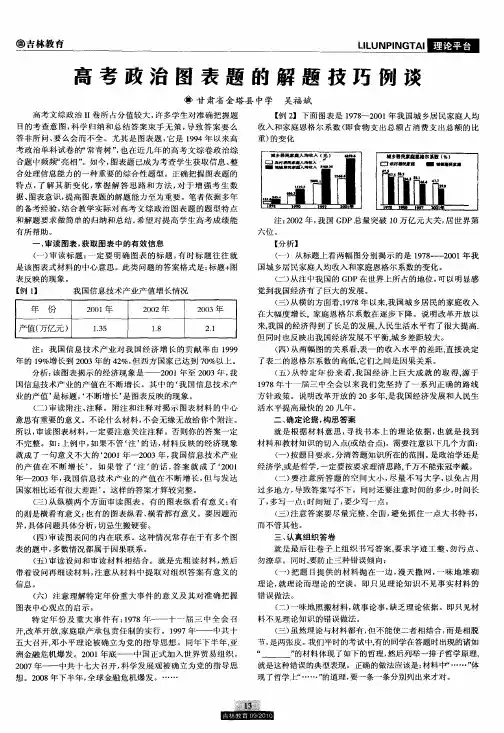高考政治图表题的解题技巧例谈