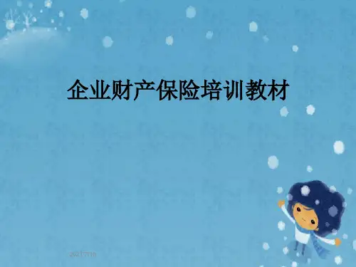 企业财产保险培训教材