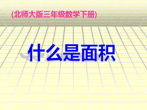 三年级下册数学什么是面积 北师大版优秀PPT 课件 