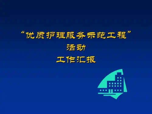 优质护理服务示范工程活动工作汇报 PPT课件