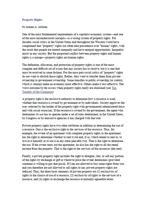 Property Rights—By Alchian