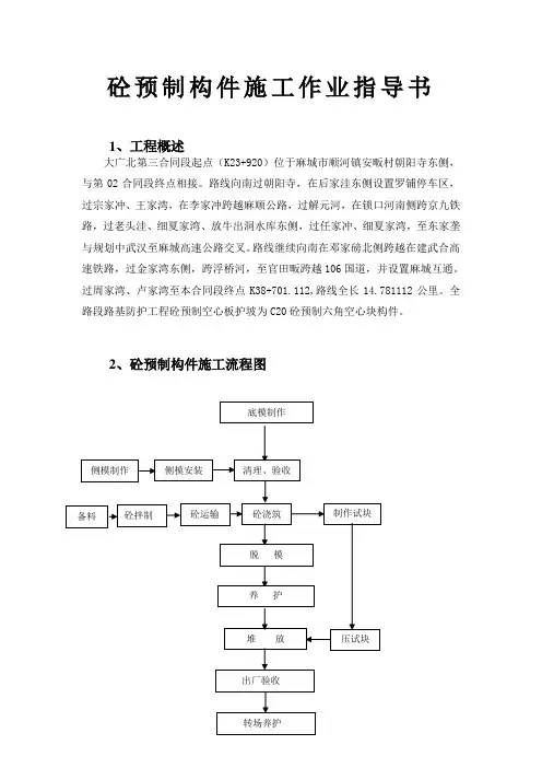 砼预制构件施工作业指导书