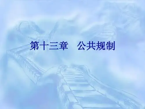 第十三章 财政学 公共规制(简)