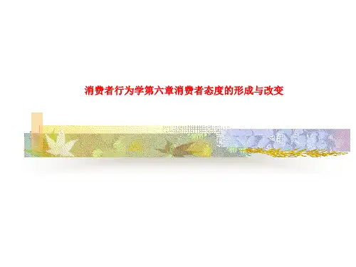 消费者行为学第六章消费者态度的形成与改变
