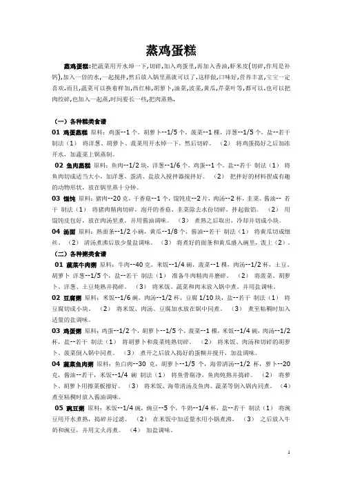 蒸鸡蛋糕