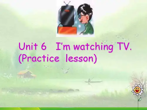 人教版七年级英语下册unit6 I'm watching TV优质课件(共22张PPT)