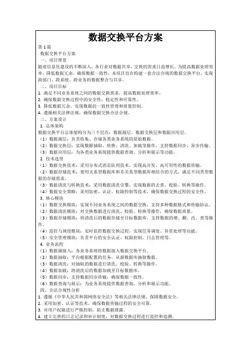 数据交换平台方案