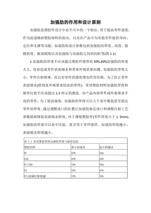 加强肋的作用和设计原则