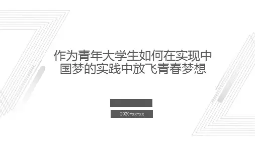 作为青年大学生如何在实现中国梦的实践中放飞青春梦想