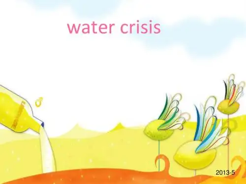 water crisis水危机