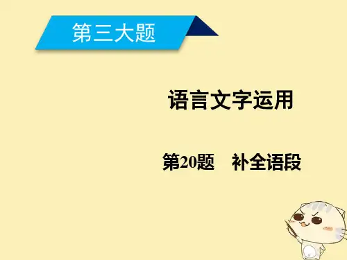 2018年高考语文二轮复习第三大题语言文字运用ppt (4)