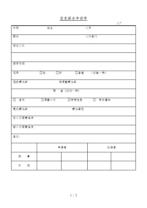 企业员工薪酬管理汇总表(31个doc)7