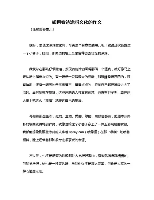 如何看待涂鸦文化的作文