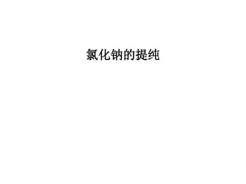 氯化钠的提纯