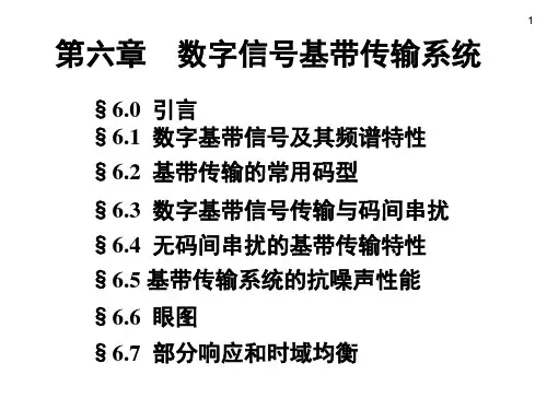 第六章 数字基带调制