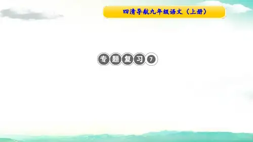 九年级语文上册(人教)河南课件-专题复习7 古诗词鉴赏