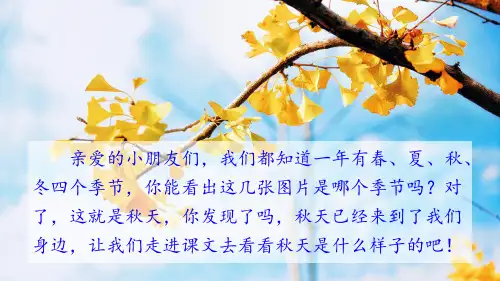 部编版小学语文一年级上册1.《秋天》课件