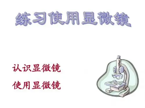 练习使用显微镜使用显微镜(共55张PPT)