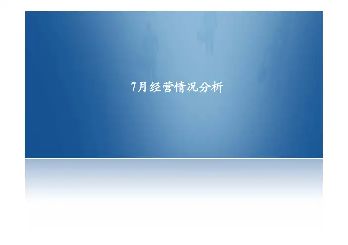 保险公司月KPI经营分析报告
