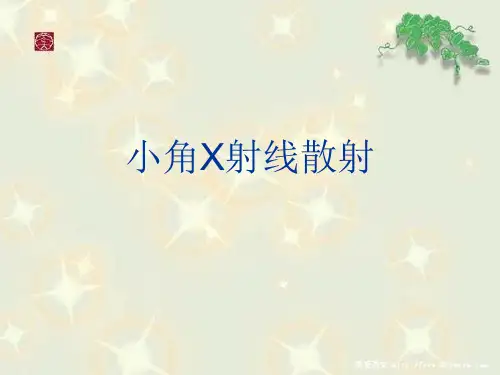 小角X射线散射 PPT课件
