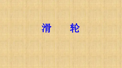 苏科版九年级上册物理课件11.2滑轮(共19张PPT)
