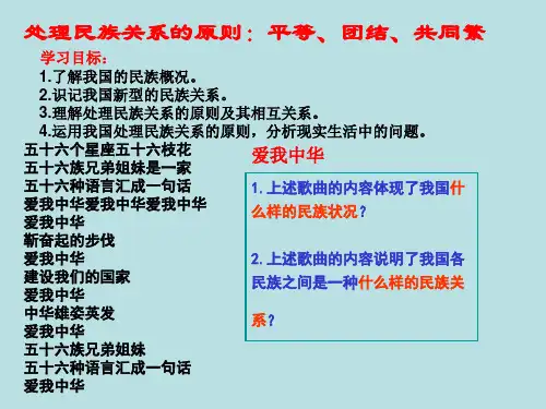 处理民族关系的基本原则