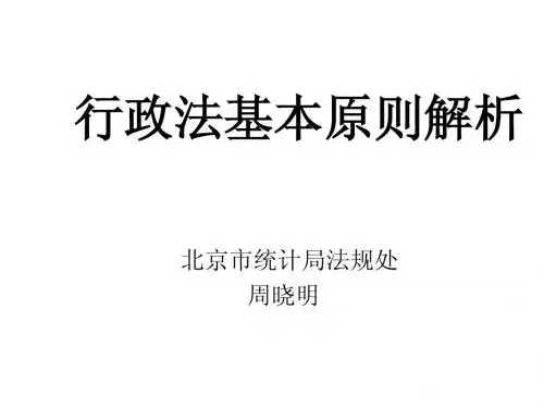 行政法基本原则解析