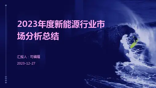 2023年度新能源行业市场分析总结