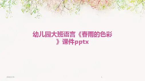 幼儿园大班语言《春雨的色彩》课件pptx