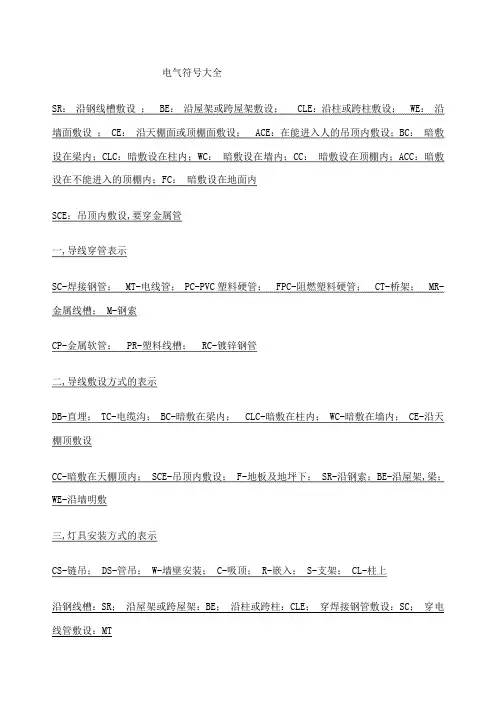 配电系统图电气符大全