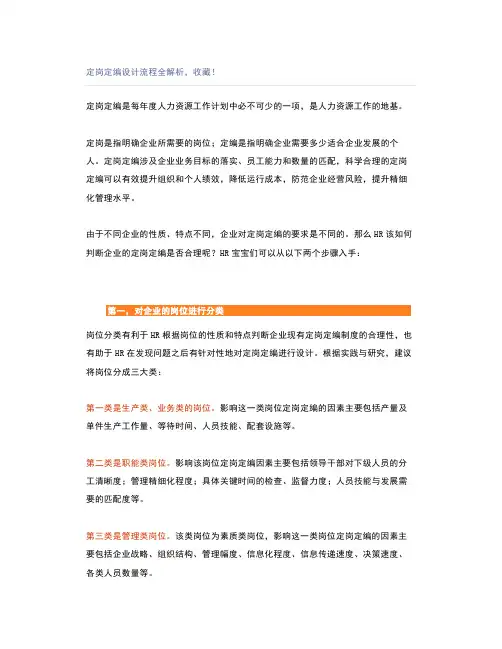 定岗定编设计流程全解析,收藏!