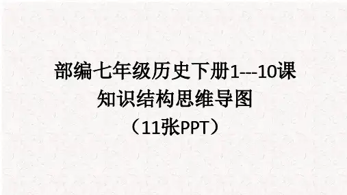 部编人教版七年级历史下册第1——10课 知识结构思维导图 (11张PPT)