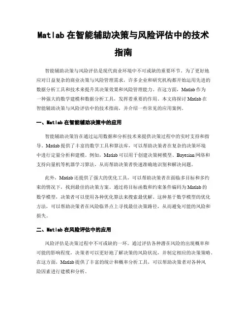 Matlab在智能辅助决策与风险评估中的技术指南