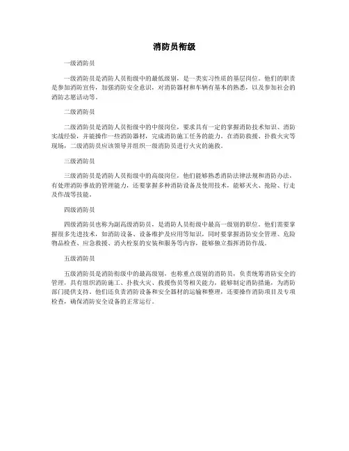 消防员衔级