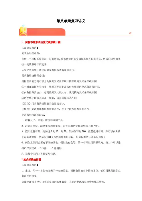 五下 数学 北师大版 单元复习讲义 第八单元 数据的表示和分析 含解析 