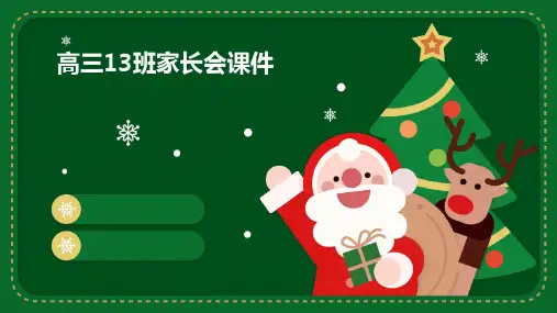 高三13班家长会课件