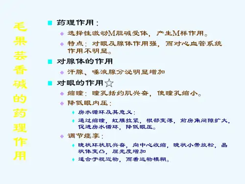 拟胆碱药及抗胆碱药