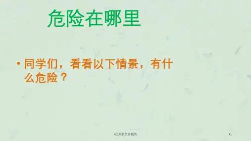公共安全多提防课件